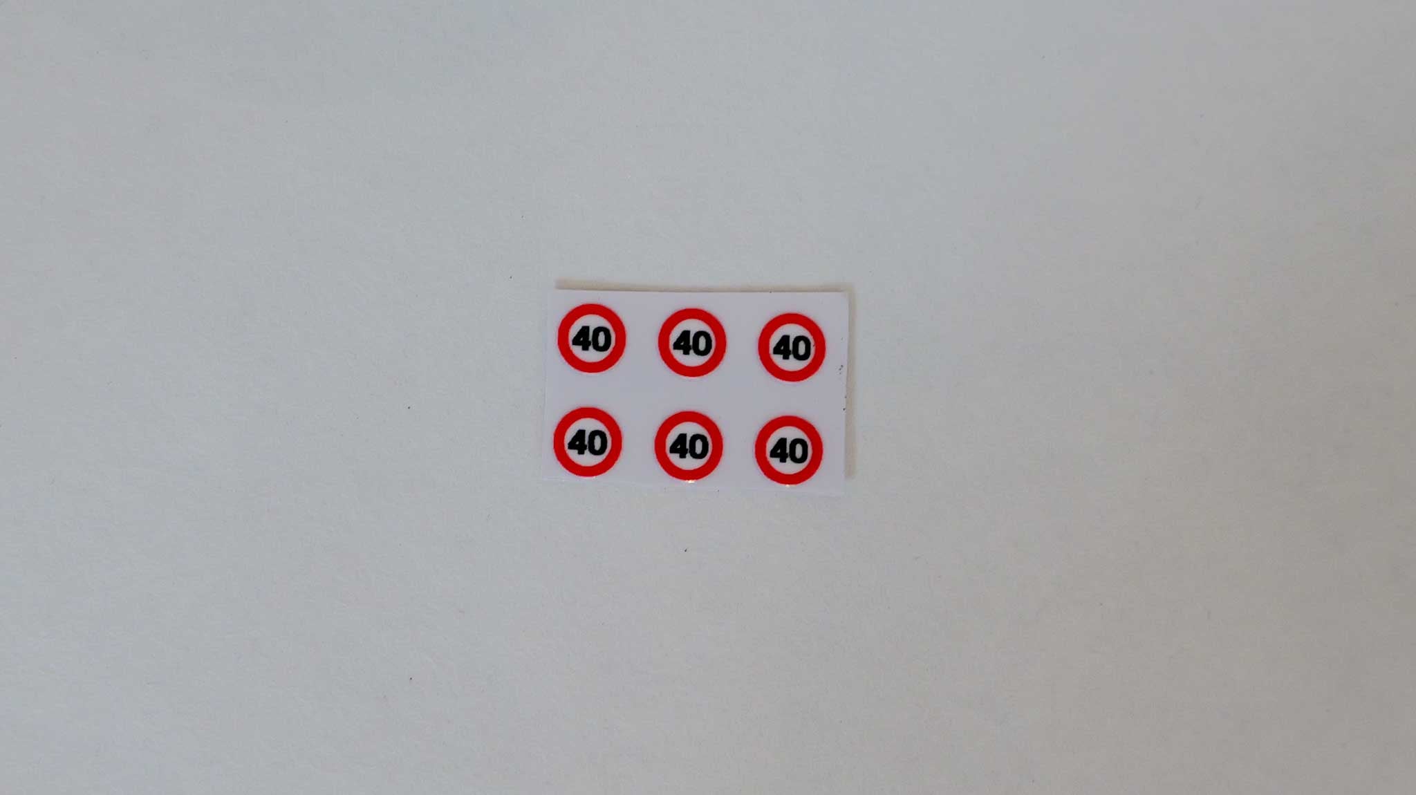 40kph Sticker 6 x 40 km/h stickers – Ma Ferme Miniature